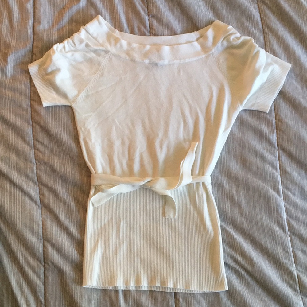 White Knit Top